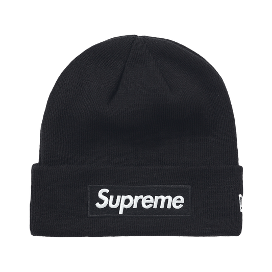 Supreme New Era Box Logo Beanie (FW21) 'Black' — Front View