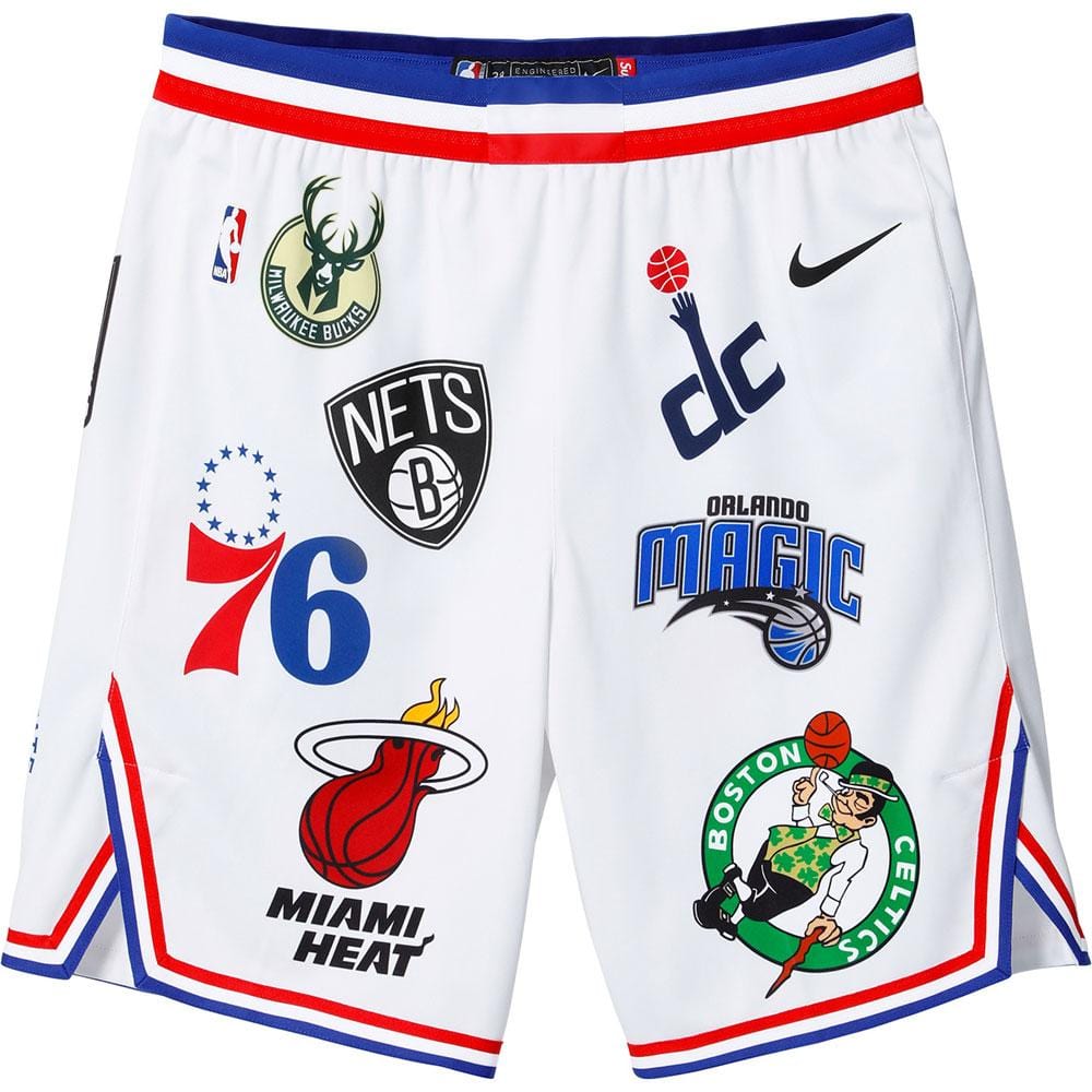 Supreme Nike-NBA Teams Authentic Short White — XXS — Front View