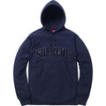 Supreme Patent-Chenille Arc Logo Hooded Sweatshirt Navy — XXS — Front View
