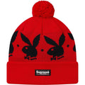 Supreme Playboy Jacquard Beanie (FW17) - Red — Front View