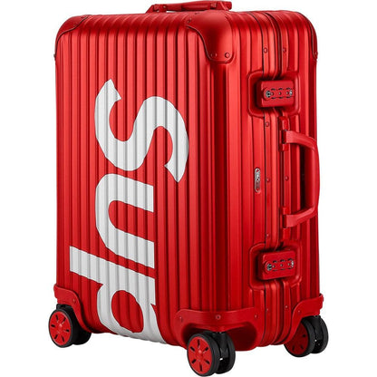 Supreme RIMOWA Topas Multiwheel 45L Red — Front View