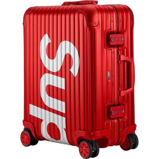 Supreme RIMOWA Topas Multiwheel 45L Red — Front View