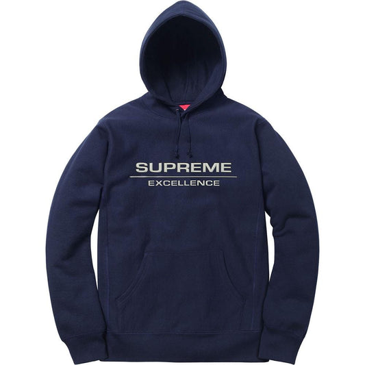 Supreme Reflective Excellence Hooded Sweatshirt - Navy — XXS — Front View