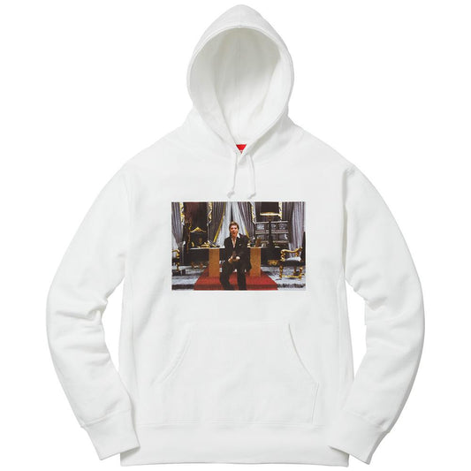 Supreme Scarface Friend Hooded Sweatshirt - White — XXS — Front View