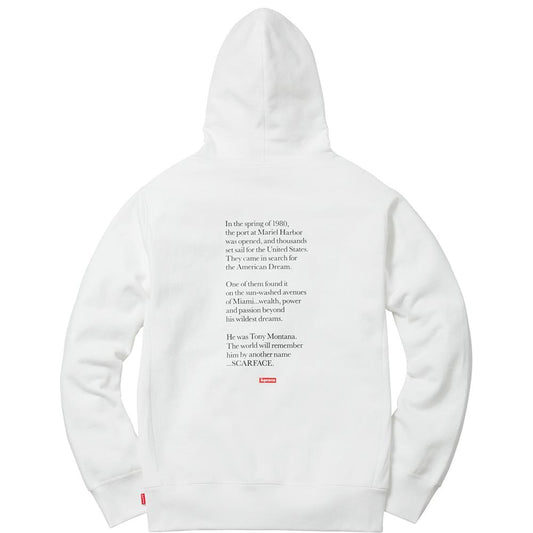 Supreme Scarface Friend Hooded Sweatshirt - White — XXS — Side View