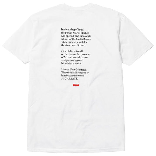Supreme Scarface Shower Tee - White — XXS — Side View
