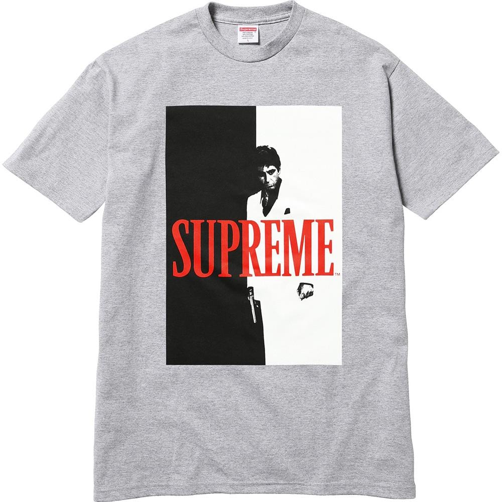 Supreme Scarface Split Tee - Heather Grey — XXS — Front View