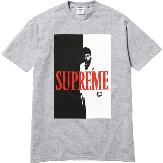 Supreme Scarface Split Tee - Heather Grey — XXS — Front View