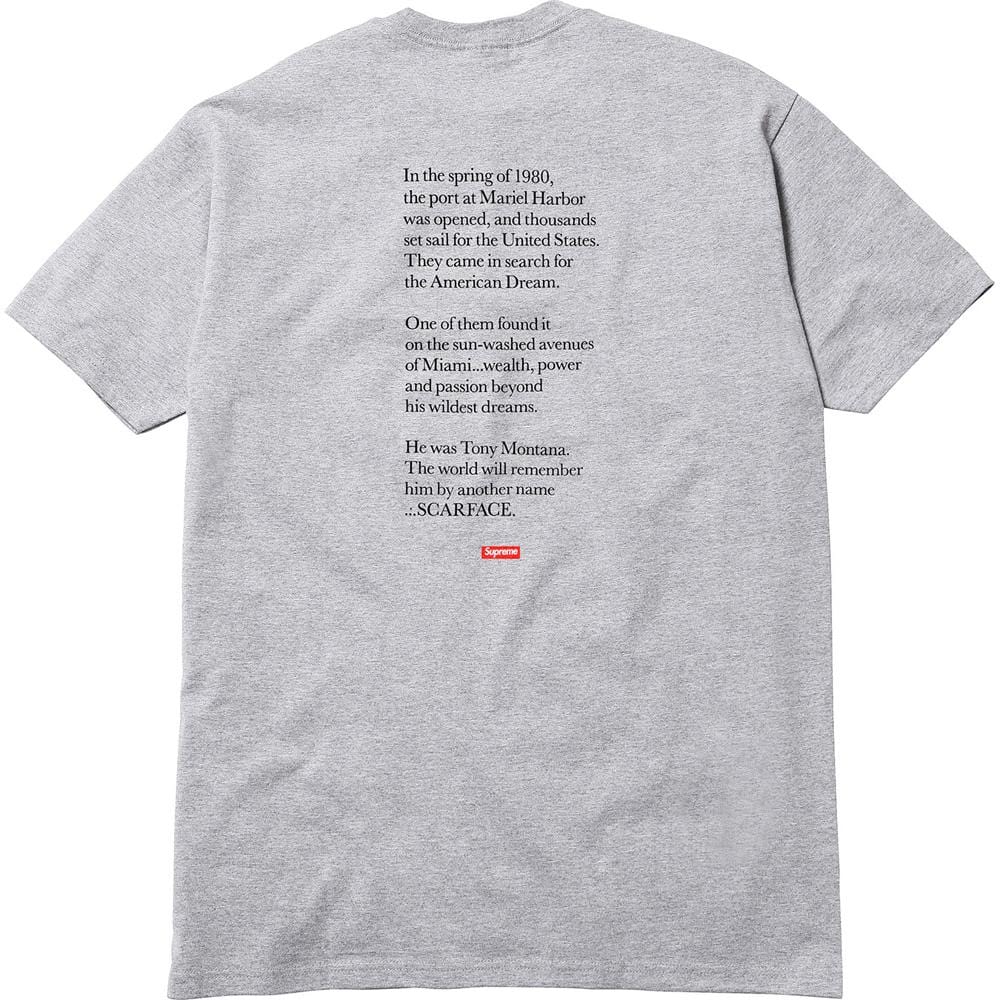 Supreme Scarface Split Tee - Heather Grey — XXS — Side View