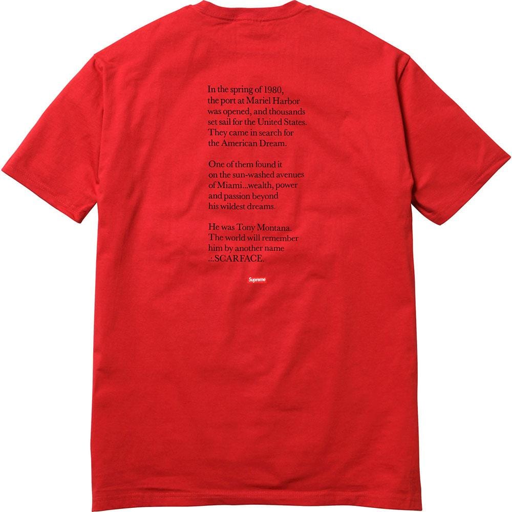 Supreme Scarface Split Tee - Red — XXS — Side View