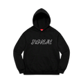 Supreme Script Hooded Sweatshirt 'Black' — XXS — Front View