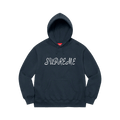 Supreme Script Hooded Sweatshirt 'Navy' — XXS — Front View