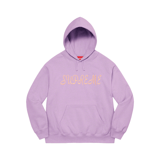 Supreme Script Hooded Sweatshirt 'Violet' — XXS — Front View