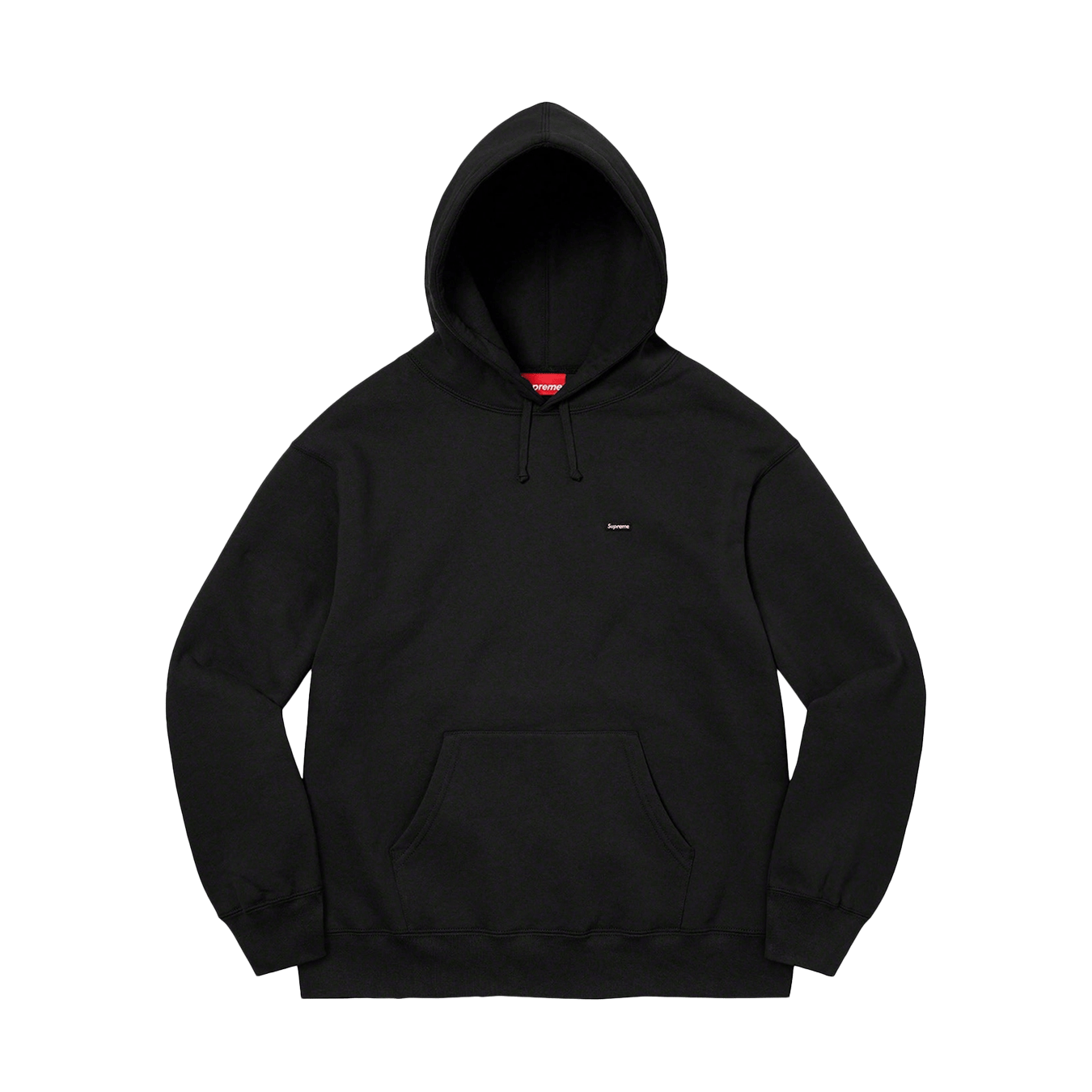 Supreme Small Box Hooded Sweatshirt Black — XXS — Front View