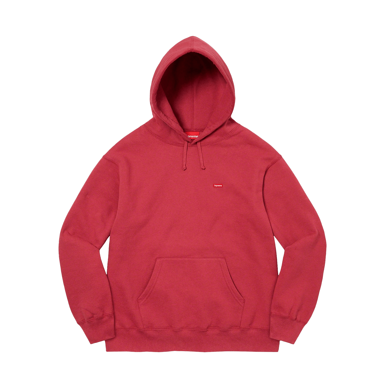 Supreme Small Box Hooded Sweatshirt Dark Red — XXS — Front View