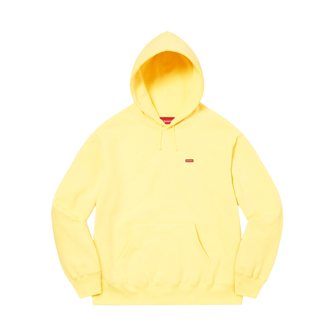 Supreme Small Box Hooded Sweatshirt Light Yellow — XXS — Front View