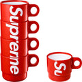 Supreme Stacking Cups (Set of 4) Red — Front View