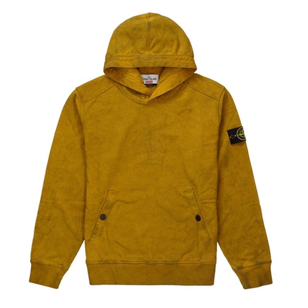 Supreme Stone Island Hooded Sweatshirt (SS19) Olive — M — Front View