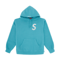 Supreme x Swarovski S Logo Hooded Sweatshirt 'Light Aqua' — XXS — Front View