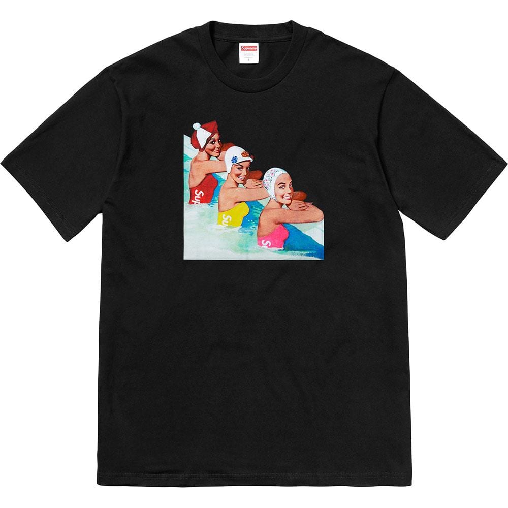 Supreme Swimmers Tee Black — XXS — Front View