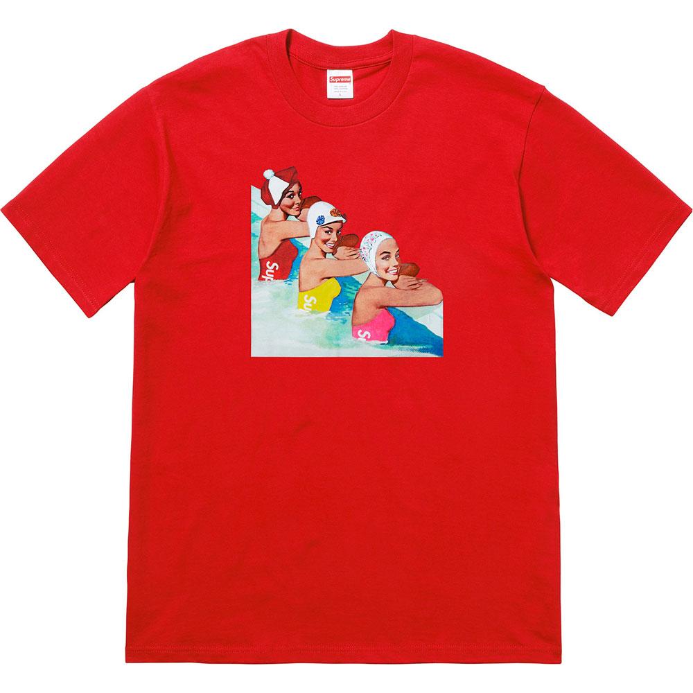 Supreme Swimmers Tee Red — XXS — Front View
