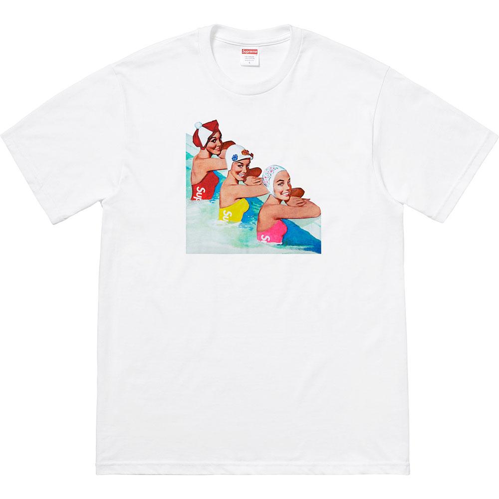 Supreme Swimmers Tee White — XXS — Front View