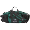 Supreme The North Face Leather Mountain Waist Bag Dark Green — Front View