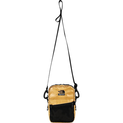Supreme The North Face Metallic Shoulder Bag Gold — Front View