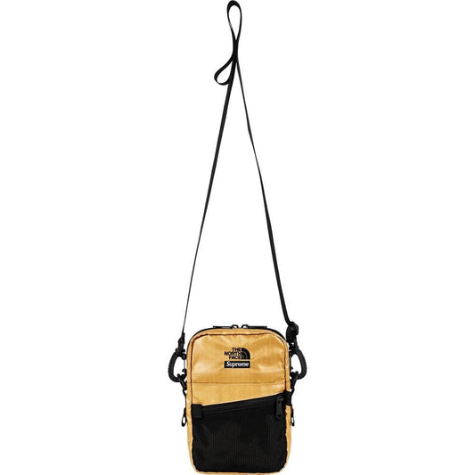 Supreme The North Face Metallic Shoulder Bag Gold — Front View