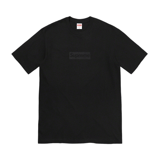 Supreme Tonal box Logo Tee 'Black' — XXS — Front View
