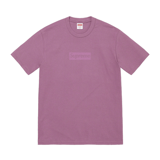 Supreme Tonal box Logo Tee 'Dusty Purple' — XXS — Front View