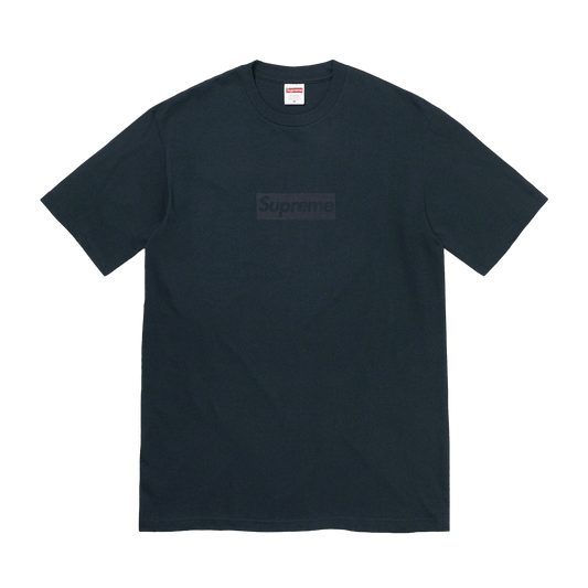 Supreme Tonal box Logo Tee 'Navy' — XXS — Front View