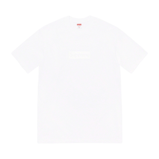 Supreme Tonal box Logo Tee 'White' — XXS — Front View