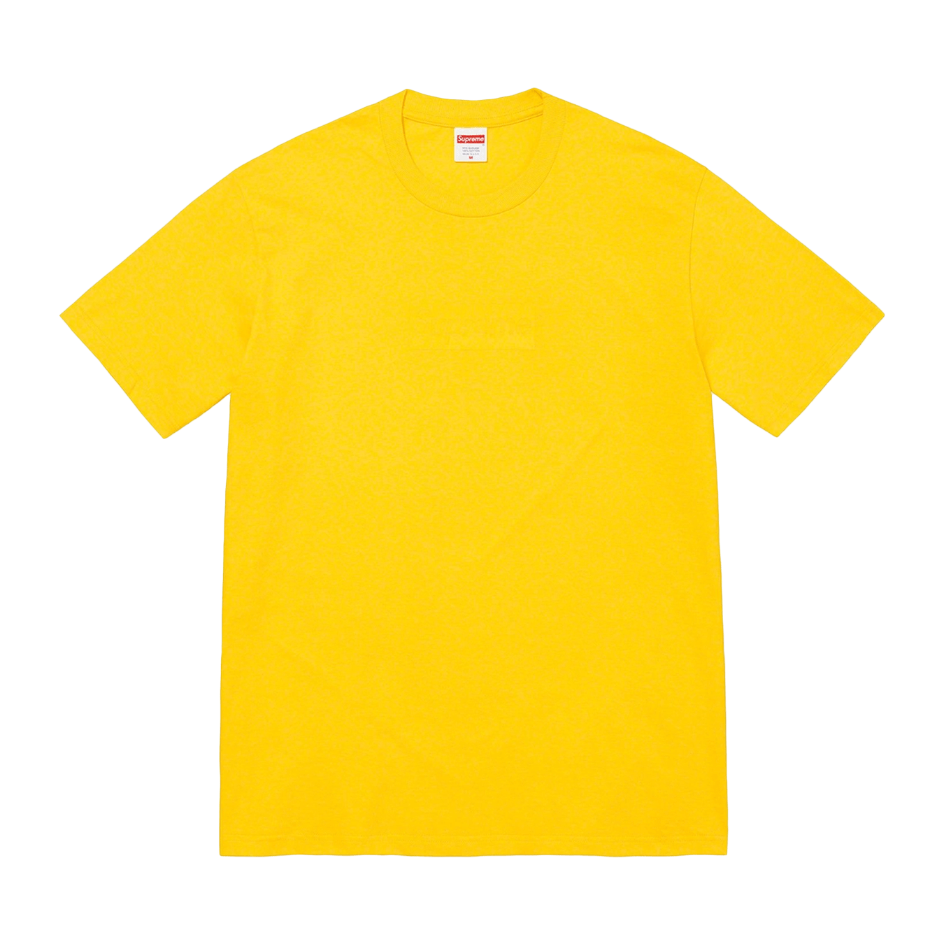 Supreme Tonal box Logo Tee 'Yellow' — XXS — Front View