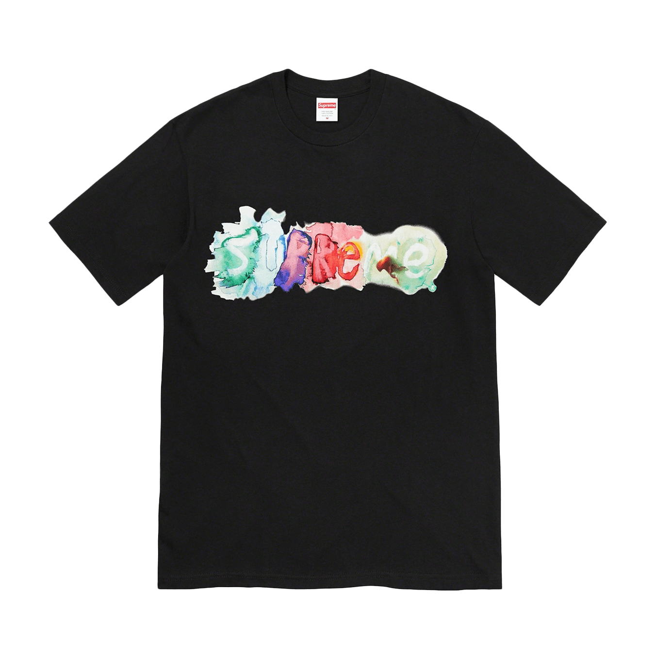 Supreme Watercolor Tee 'Black' — XXS — Front View