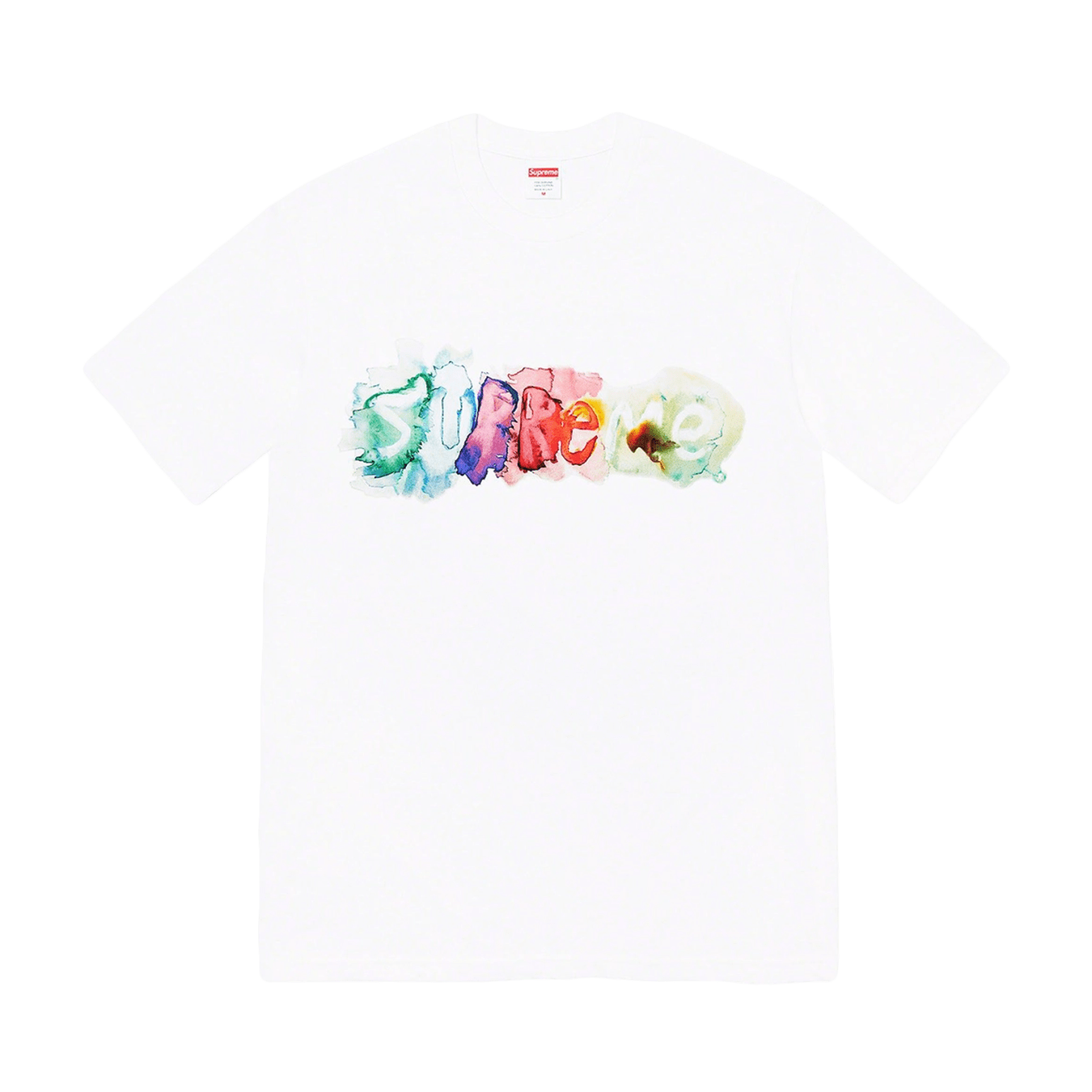 Supreme Watercolor Tee 'White' — XXS — Front View