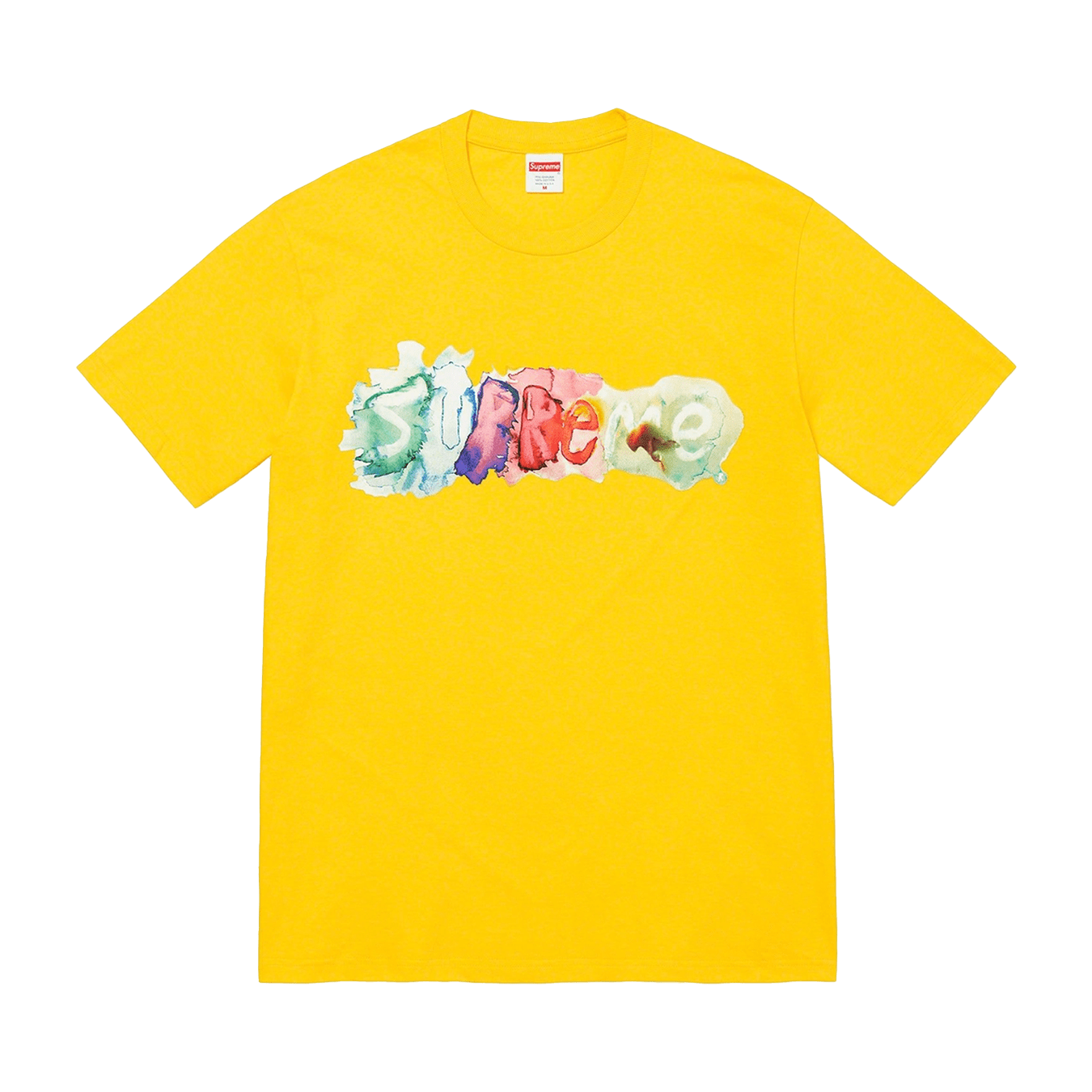 Supreme Watercolor Tee 'Yellow' — XXS — Front View