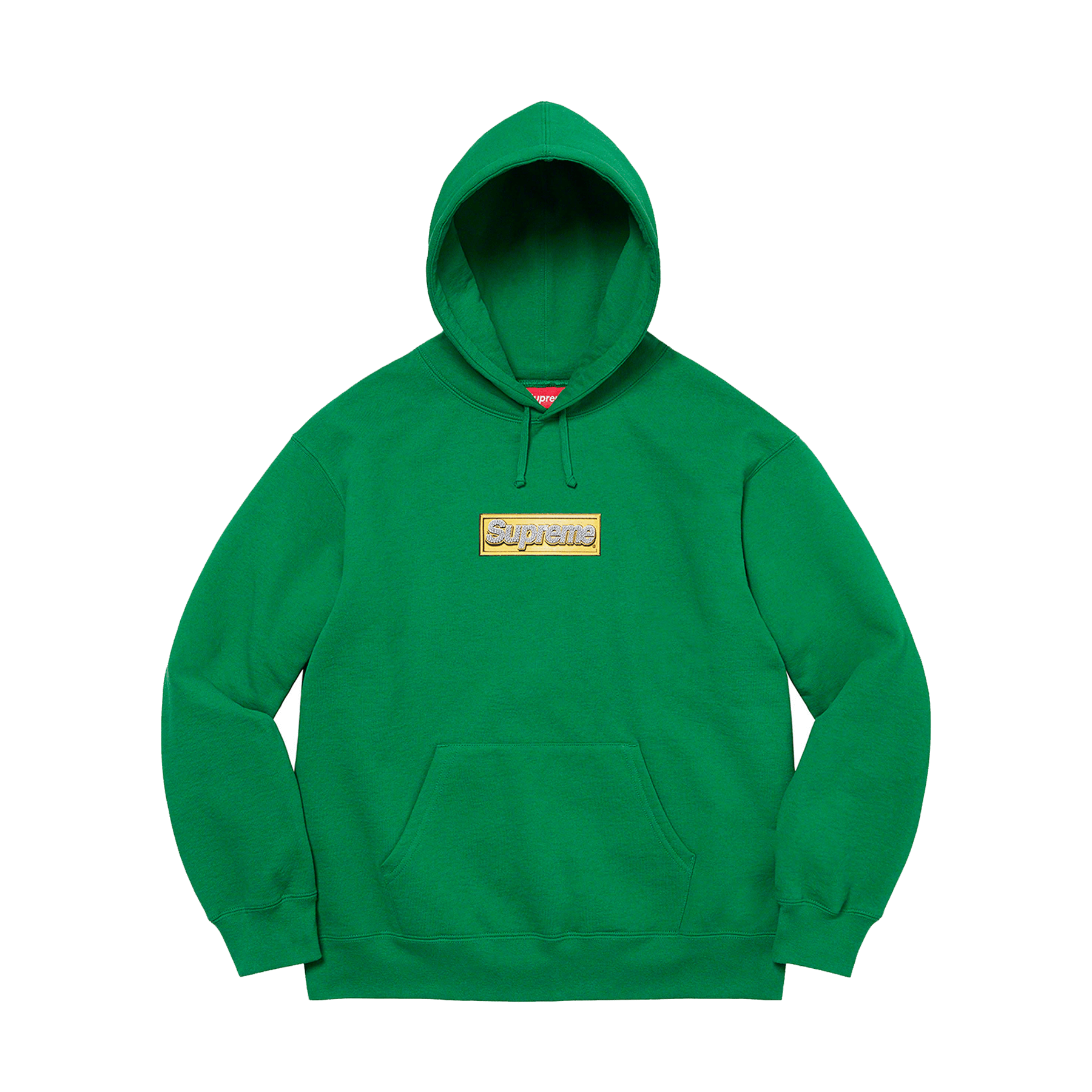 Supreme Bling Box Logo Hooded Sweatshirt 'Green' — XXS — Front View