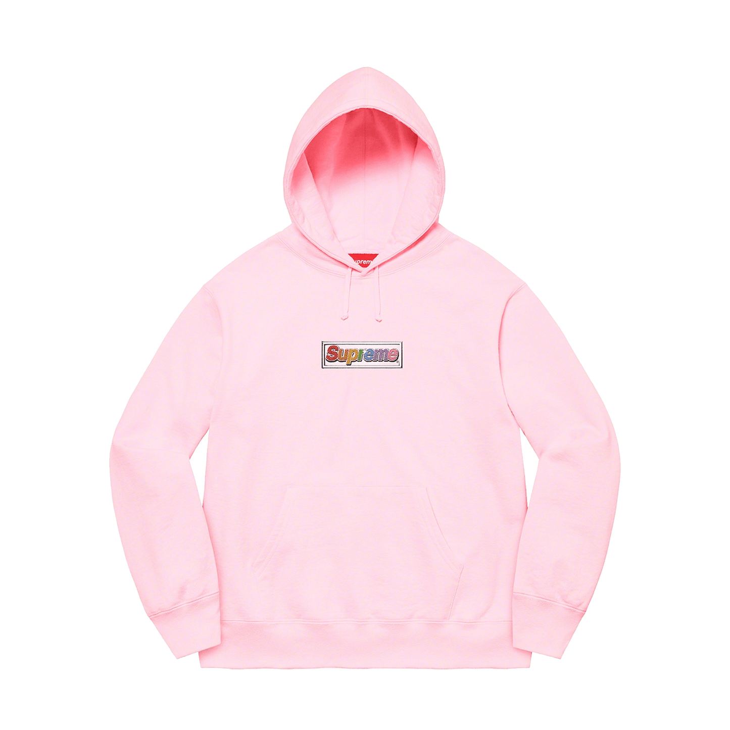 Supreme Bling Box Logo Hooded Sweatshirt 'Light Pink' — XXS — Front View