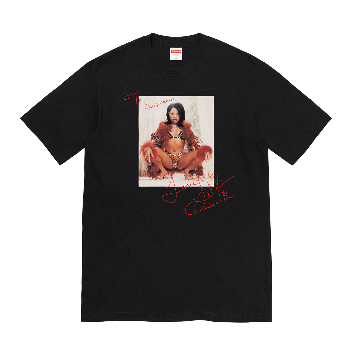 Supreme Lil Kim Tee Black — XXS — Front View