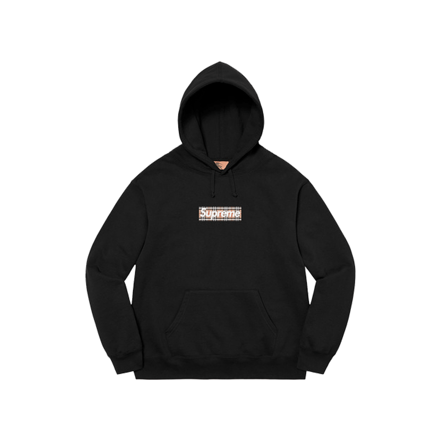 Supreme x Burberry Box Logo Hooded Sweatshirt 'Black' — XXS — Front View