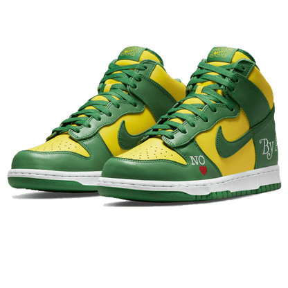 Supreme x Nike Dunk High SB 'By Any Means - Brazil' — UK 3 | EU 35.5 | US 3.5 — Side View