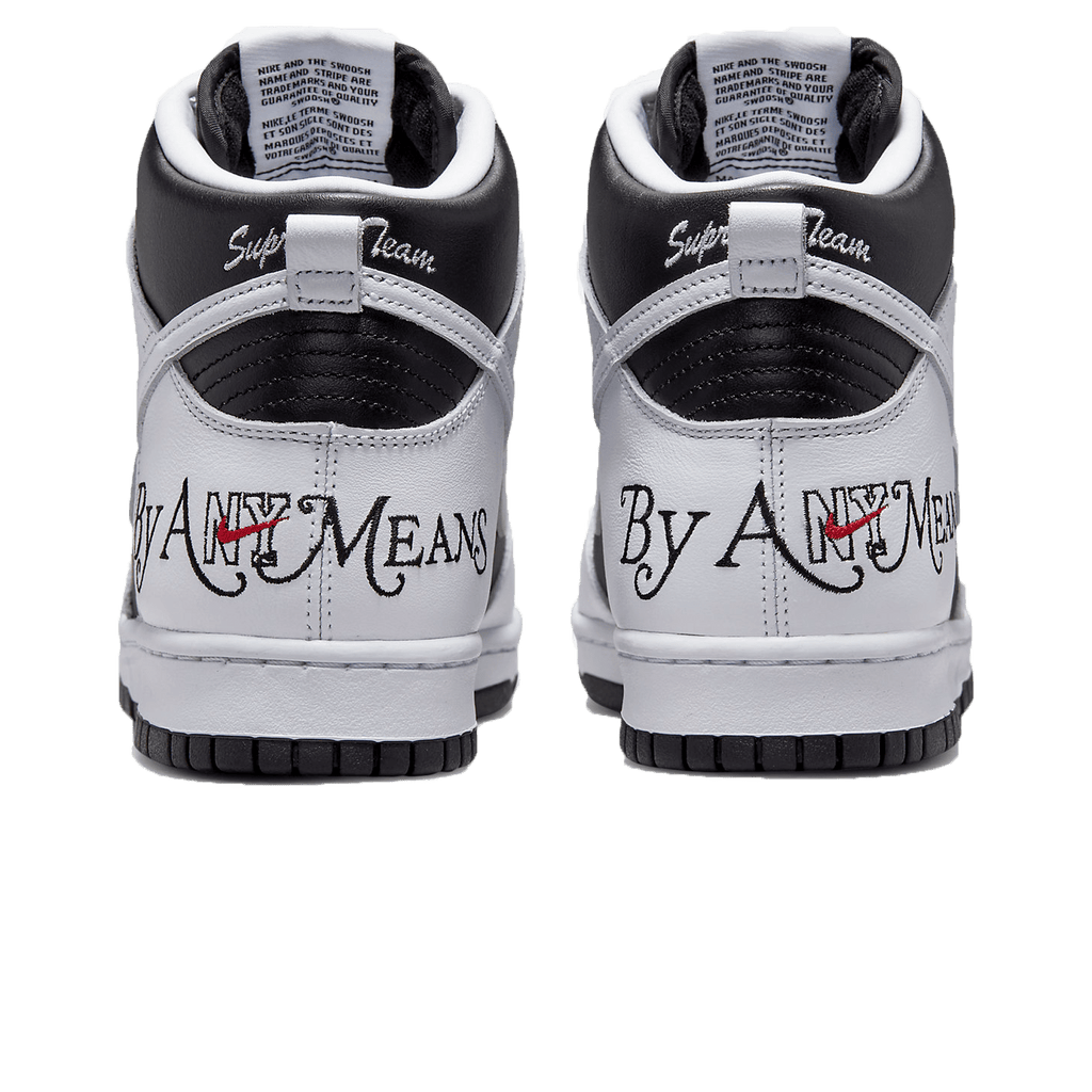 Supreme x Nike Dunk High SB 'By Any Means - Stormtrooper' — UK 3 | EU 35.5 | US 3.5 — Back View