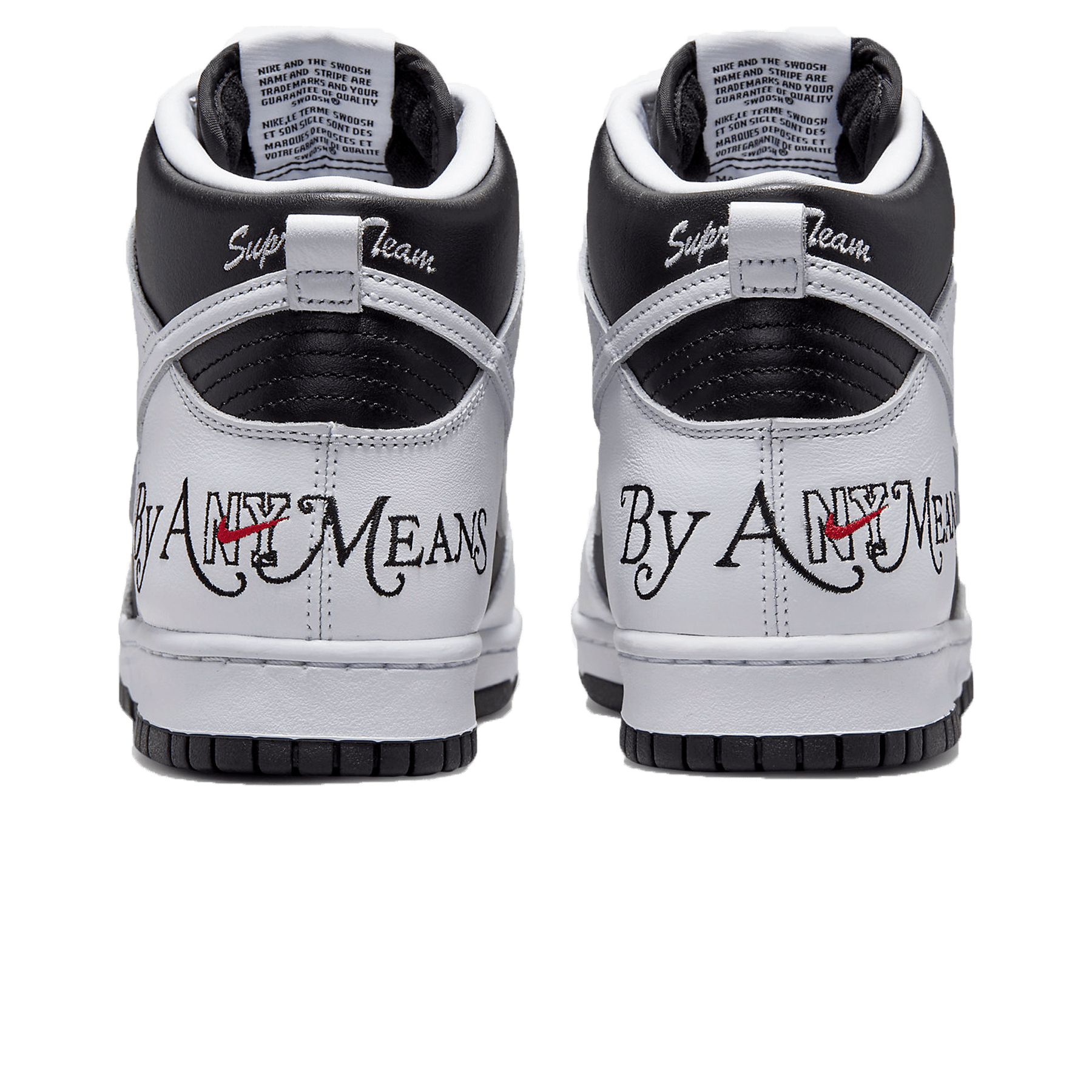 Supreme x Nike Dunk High SB 'By Any Means - Stormtrooper' — UK 3 | EU 35.5 | US 3.5 — Back View