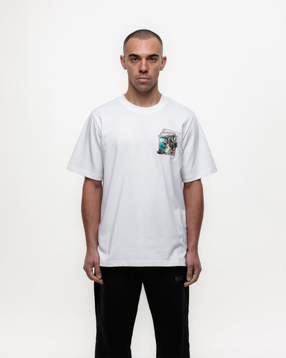 Magiri Sur Mur Printed T-Shirt 'White' — White — Size S — Top View