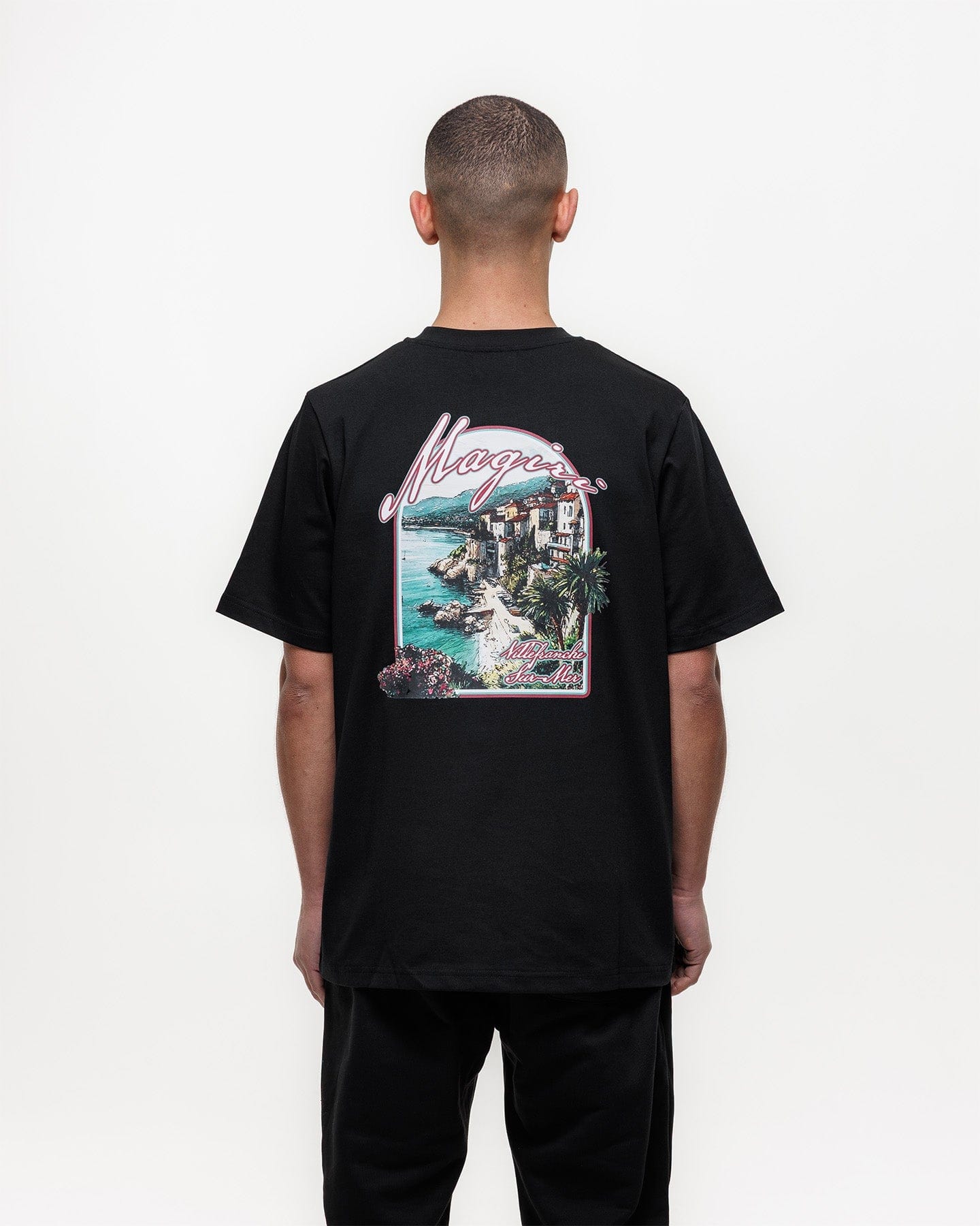 Magiri Sur Mur Printed T-Shirt 'Black' — Black — Size S — Detail View
