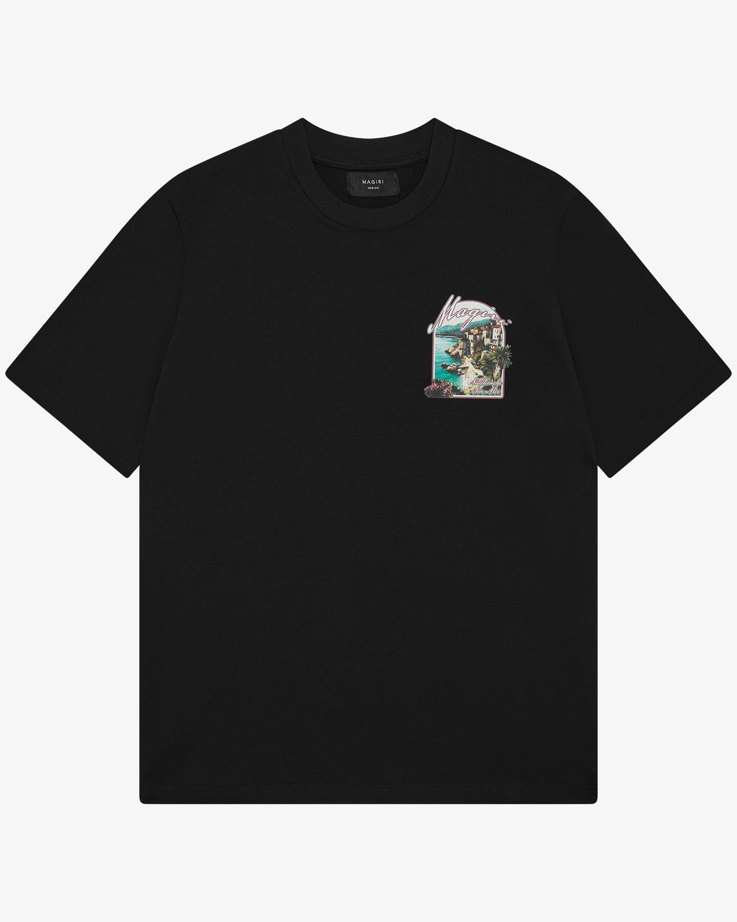 Magiri Sur Mur Printed T-Shirt 'Black' — Black — Size S — Front View
