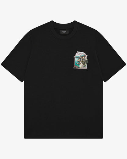 Magiri Sur Mur Printed T-Shirt 'Black' — Black — Size S — Front View