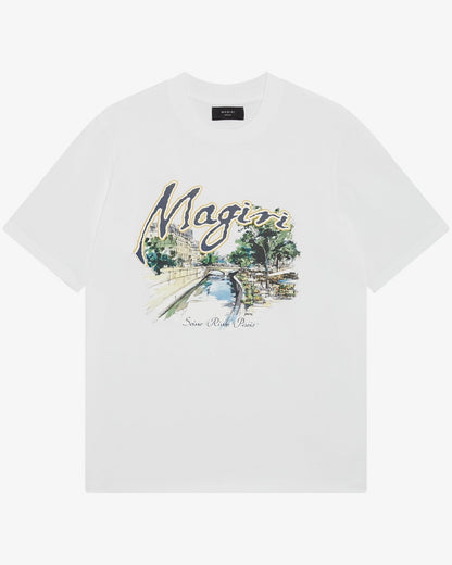 Magiri Seine River Printed T-Shirt 'White' — White — Size S — Front View