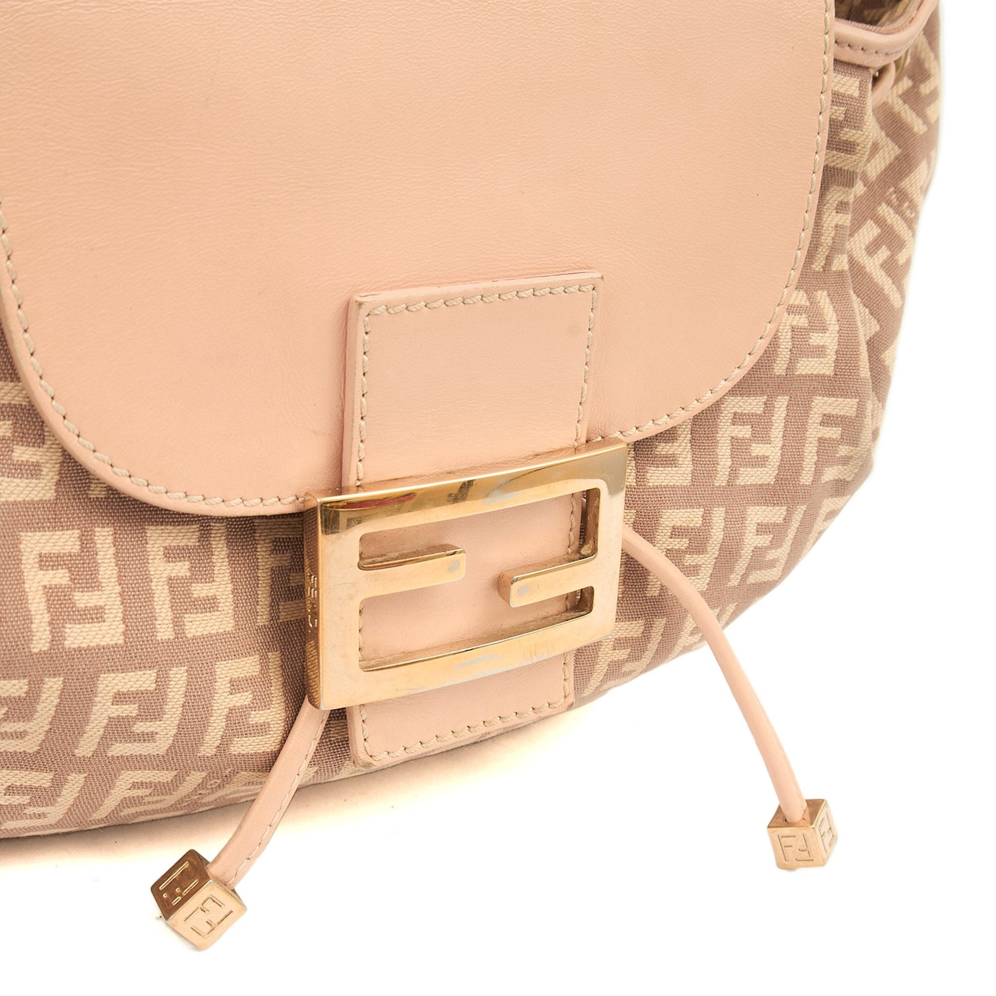 Fendi Shoulder Bag  BAGUETTE MAMMA in Zucca FF, Canvas — Lifestyle View